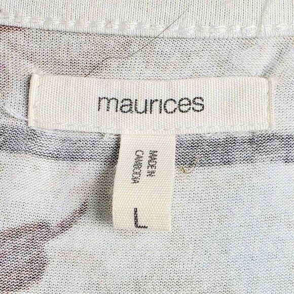 Maurices Floral Stripe Sleeveless Top Size L - Picture 5 of 7